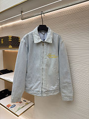LV Embroidered Signature Denim Workwear Blouson men  - 1