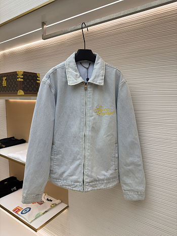 LV Embroidered Signature Denim Workwear Blouson men 