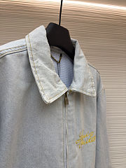LV Embroidered Signature Denim Workwear Blouson men  - 5
