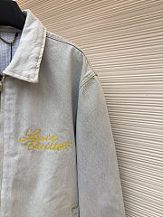 LV Embroidered Signature Denim Workwear Blouson men  - 4