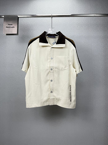 LV Bicolor Warm Up Short-Sleeved Shirt men 