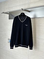 LV Silk Blend Cable V-Neck Pullover MEN - 1