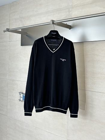 LV Silk Blend Cable V-Neck Pullover MEN