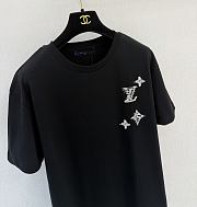 LV Embroidered Signature Short-Sleeved T-Shirt men  - 4
