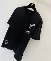 LV Embroidered Signature Short-Sleeved T-Shirt men  - 3