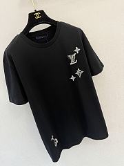 LV Embroidered Signature Short-Sleeved T-Shirt men  - 2