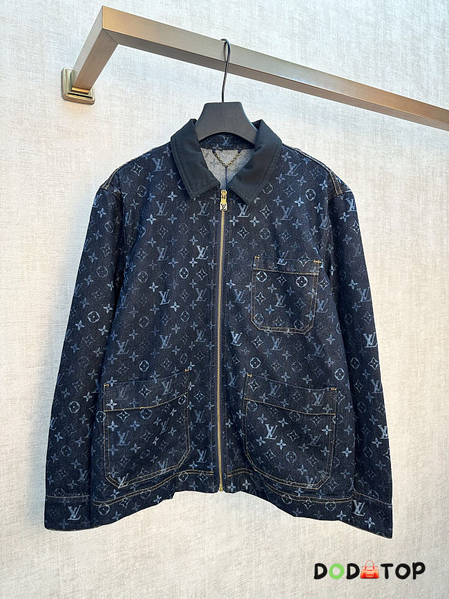 LV Monogram Denim Workwear Jacket men  - 1
