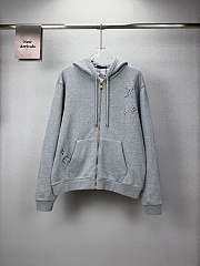 LV Embroidered Signature Zipped Hoodie men - 1