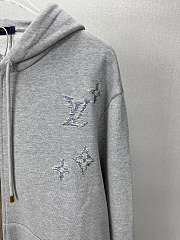 LV Embroidered Signature Zipped Hoodie men - 4