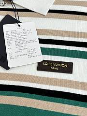 LV Striped Textured Short-Sleeved Polo Shirt men - 4