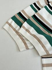 LV Striped Textured Short-Sleeved Polo Shirt men - 3
