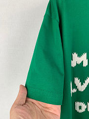 LV Embroidered Signature Short-Sleeved green T-Shirt men  - 4