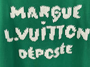 LV Embroidered Signature Short-Sleeved green T-Shirt men  - 3