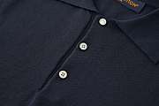 LV Cotton-Silk Short-Sleeved Polo Shirt men  - 5
