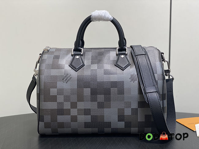 LV Speedy 30 Bandoulière black bag size 34 x 22 x 19 - 1