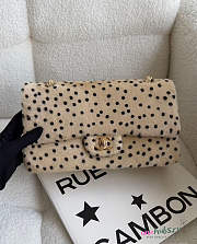 Chanel Flap Bag Light Beige Calf Hair Gold bag size 25cm - 1