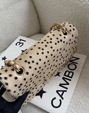Chanel Flap Bag Light Beige Calf Hair Gold bag size 25cm - 4