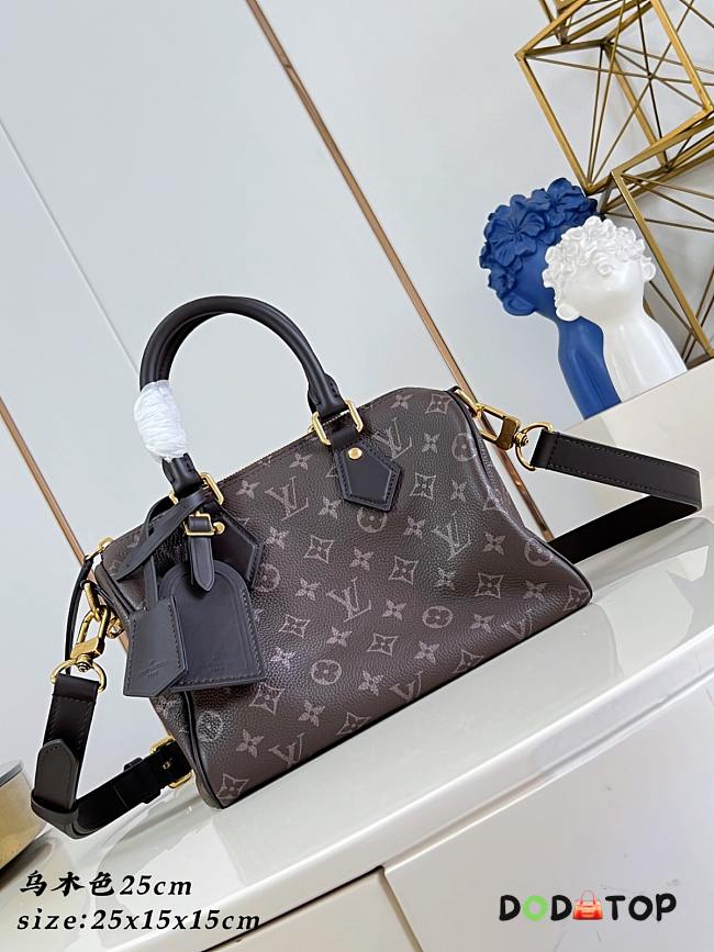 LV Speedy P9 Bandoulière 25 Monogram Leather bag size 25x15x15cm - 1