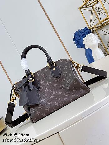LV Speedy P9 Bandoulière 25 Monogram Leather bag size 25x15x15cm
