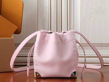 Louis Vuitton Nano Noé Trunk pink bag size 15x17x8cm