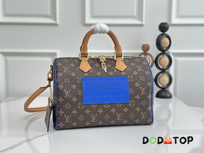 Louis Vuitton Speedy Soft 30 blue bag size 30 x 17 x 21cm - 1