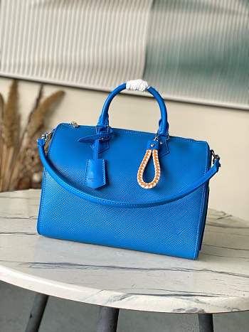 Louis Vuitton Speedy Soft 30 blue bag size 30x21x17cm