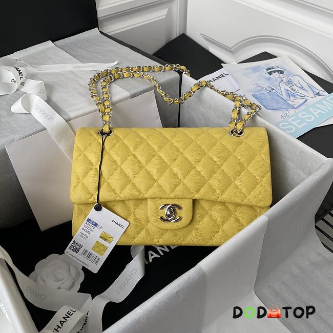 Chanel Classic Flap Bag yellow bag size 25cm - 1