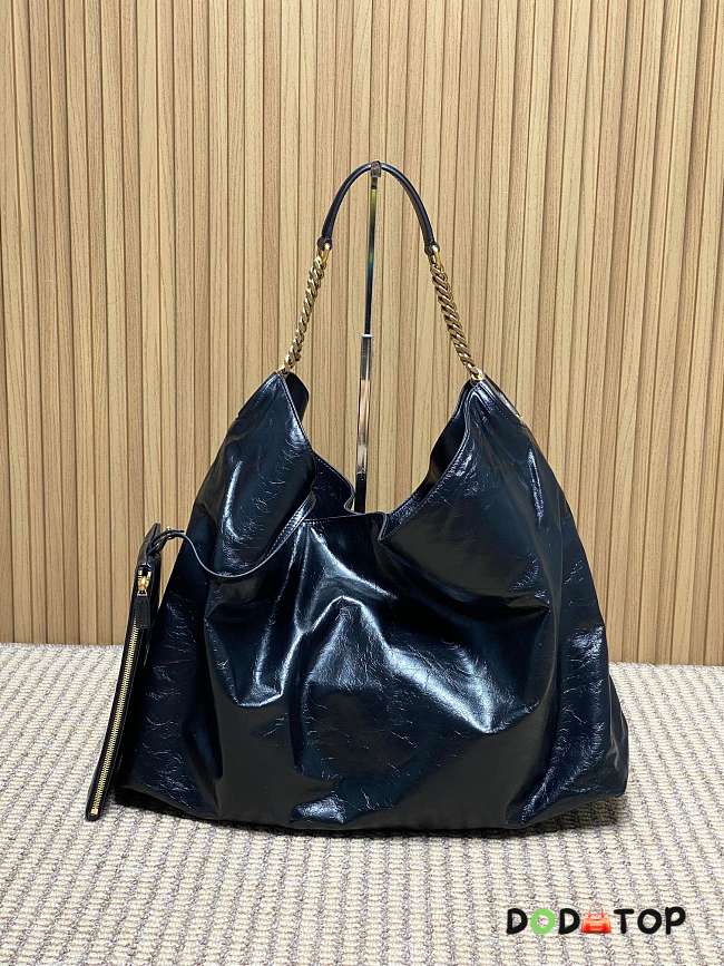 YSL Hortense Hobo in Shiny Leather black size 41×35x15cm - 1