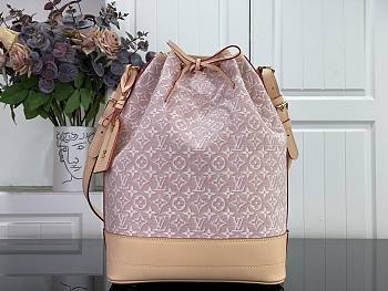 Louis Vuitton Monogram Emblème M28714 Noé pink bag size 27.5 x 36 x 20cm