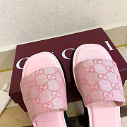 Gucci women's flat platform mules pink - 3