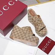 Gucci Women's wedge sandals with horsebit detail 10.5cm - 5