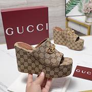 Gucci Women's wedge sandals with horsebit detail 10.5cm - 3