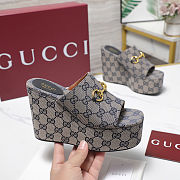 Gucci Women's wedge sandals with horsebit detail 10.5cm -01 - 4