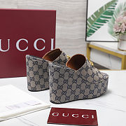 Gucci Women's wedge sandals with horsebit detail 10.5cm -01 - 5
