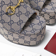 Gucci Women's wedge sandals with horsebit detail 10.5cm -01 - 2