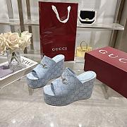 Gucci Women's wedge sandals with horsebit detail 10.5cm -02 - 1