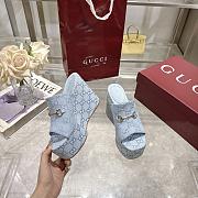 Gucci Women's wedge sandals with horsebit detail 10.5cm -02 - 3