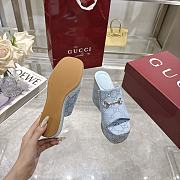 Gucci Women's wedge sandals with horsebit detail 10.5cm -02 - 5