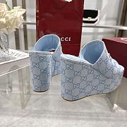Gucci Women's wedge sandals with horsebit detail 10.5cm -02 - 4