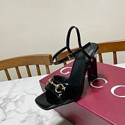 Gucci Women's Leather Signora Sandals Block Heel Straps 9.5cm - 5