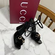Gucci Women's Leather Signora Sandals Block Heel Straps 9.5cm - 2