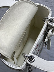 Dior Dioramour Mini Lady Bag with Chain white size 17cm - 3