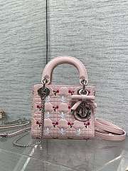 Dior Dioramour Mini Lady Bag with Chain pink size 17cm  - 1