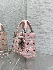 Dior Dioramour Mini Lady Bag with Chain pink size 17cm  - 2