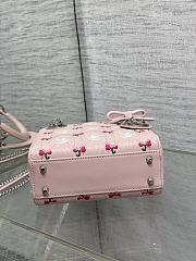 Dior Dioramour Mini Lady Bag with Chain pink size 17cm  - 6