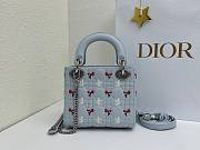Dior Dioramour Mini Lady Bag with Chain blue size 17cm  - 4
