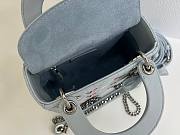 Dior Dioramour Mini Lady Bag with Chain blue size 17cm  - 2
