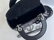 Dior Dioramour Mini Lady Bag with Chain black size 17cm - 5