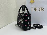 Dior Dioramour Mini Lady Bag with Chain black size 17cm - 3