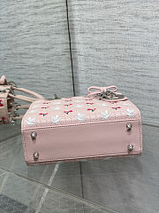 Dior Dioramour lady ABC pink bag size 20x8x17cm - 5